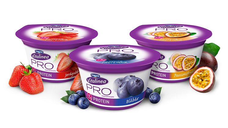 Nya Vitalinea PRO - en fantastiskt god yoghurtkvarg som är naturligt rik på protein