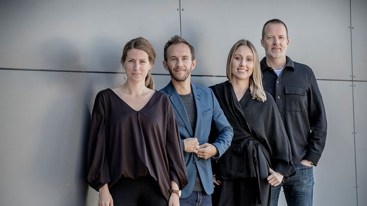 Go Business team från vänster Lisa Kejving, Andreas Eklund, Amanda Karlsson och Marcus Olsson