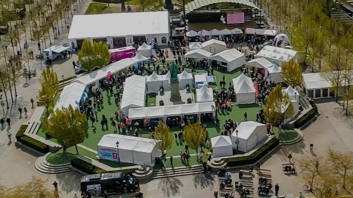 I år medverkar Frälsningsarméns EU-center för första gången på Jobbfestivalen i Kungsträdgården i Stockholm. Foto: Jobbfestivalen