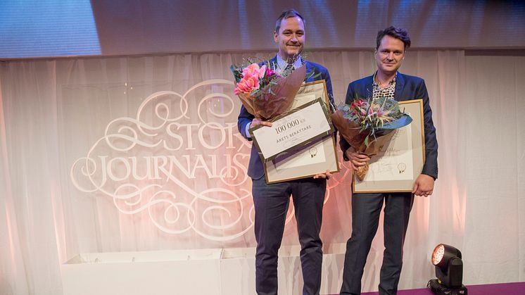 Robert Barkman och Daniel Velasco, vinnare av Årets Berättare