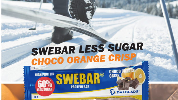 NYHET! SWEBAR Less Sugar Choco Orange Crisp