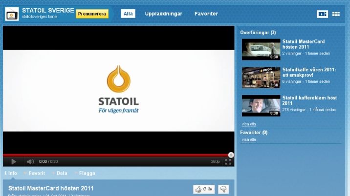 Nu finns Statoil på YouTube