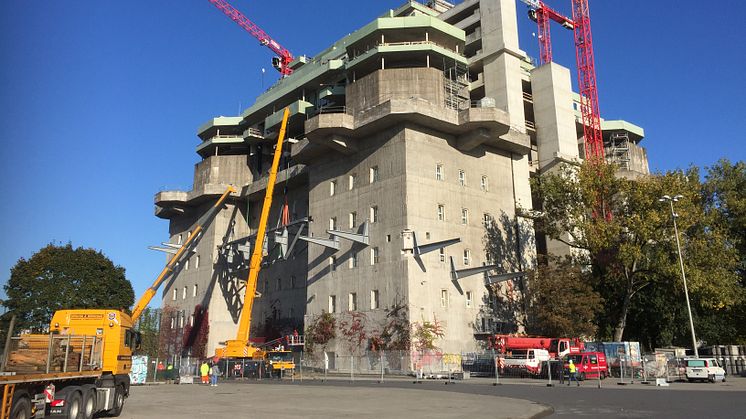 Spektakuläre Baumaßnahmen am neuen Wahrzeichen von Hamburg