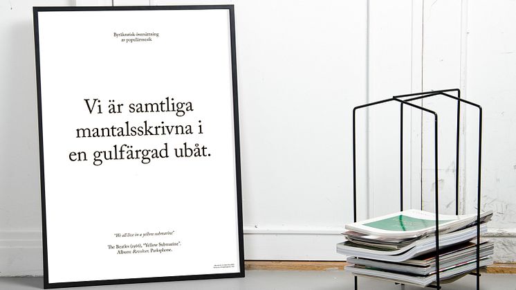 Affischserie - "Byråkratiska översättningar av populärmusik" - design Oskar Pernefeldt