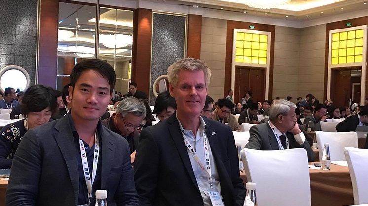 Trainor colleagues from 4 countries meet at IECEx International Conference in Shanghai this week. Here, Thaison Vu (Vietnam) and Einar Thorén (Norway). Photo: Trainor AS