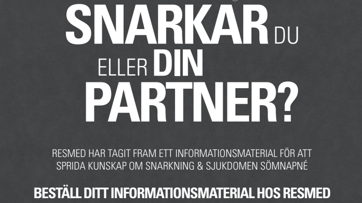 Snarkar du eller din partner? Ett informationsmaterial om snarkning & sömnapné