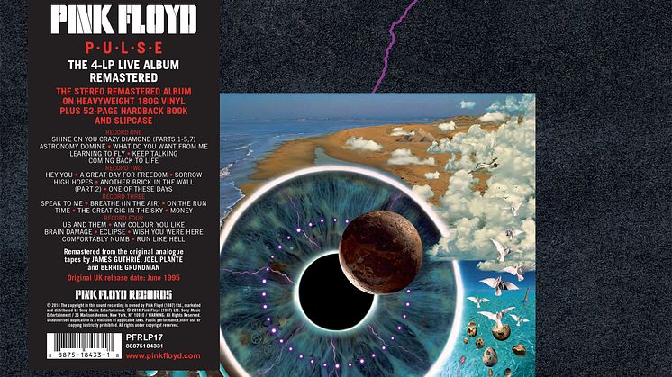 Pink Floyd PULSE vinyl re-utgivelse / Artwork