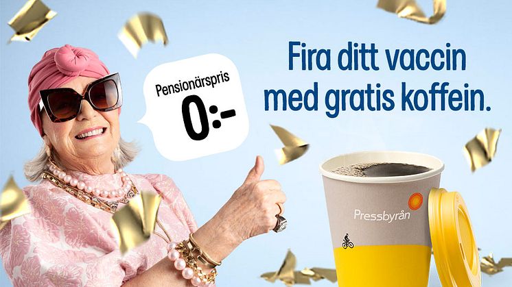 Pressbyrån bjuder pensionärer på en kopp gratis kaffe.