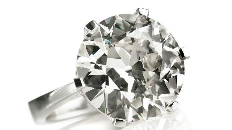 Jan Stockmarr diamant solitairering på ca. 9.29 ct. fra 2002. Vurdering: 500.000-600.000 kr.