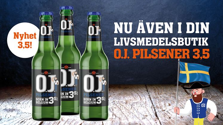 Nu finns en alkoholsvagare variant av det populära ölet O.J. Pilsener på Coop.