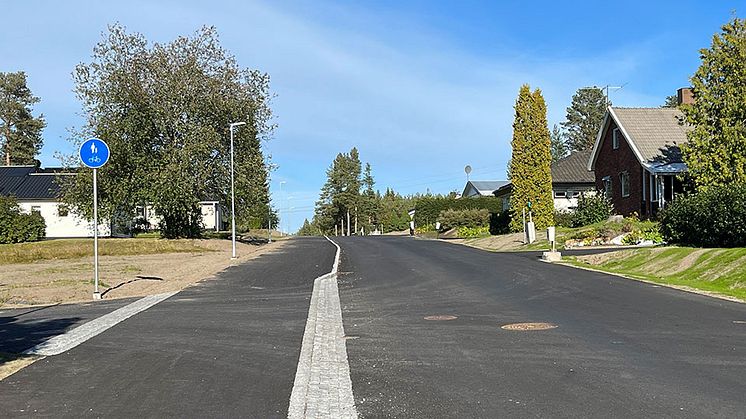 Idag invigs den nya gång- och cykelvägen längs Nötövägen.             Foto: Hanna Wimander