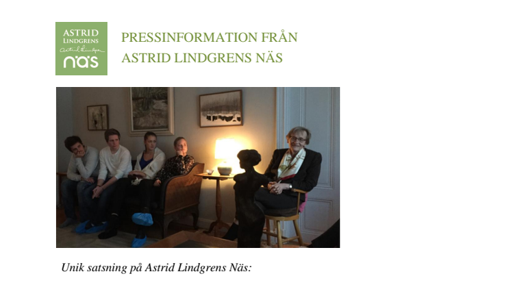 Unik satsning på Astrid Lindgrens Näs: Gymnasieelever gör museets utställningskatalog