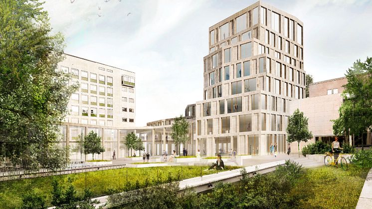Förslag för ny byggnad på Handelshögskolan i Göteborg visas upp