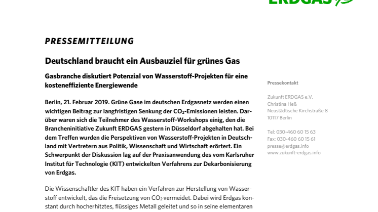 Deutschland braucht ein Ausbauziel für grünes Gas