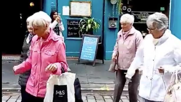The Glasgow Grannies dancing away in the Merchant City