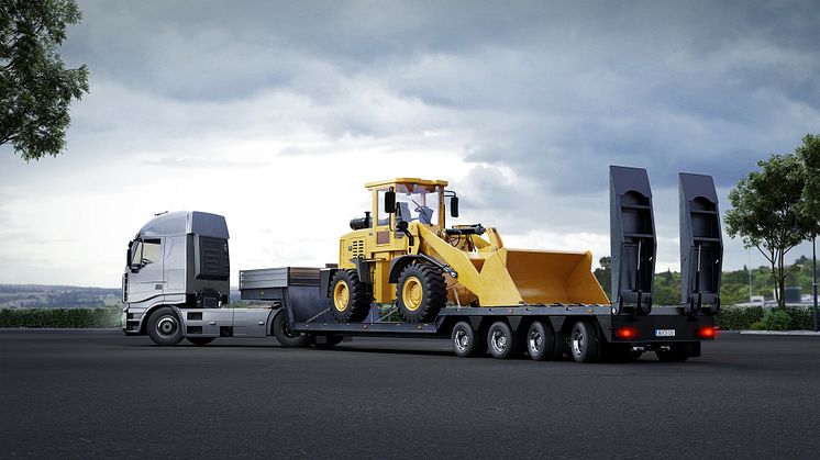 low loader trailer with axles from BPW