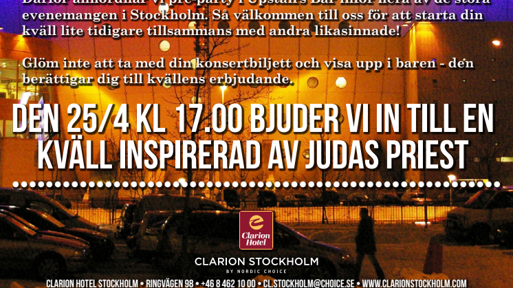 Judas Priest på Clarion Hotel Stockholm