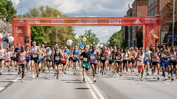 Starten vid adidas Stockholm Marathon 2022