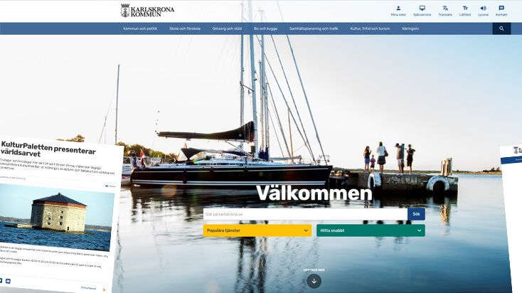 Increased customer benefit, create greater involvement from residents, increase the use of self-services. These are some of the benefits for the new website www.karlskrona.se. 
