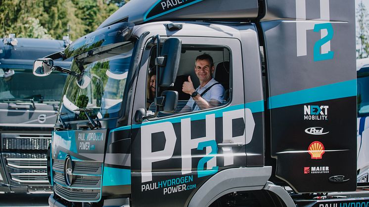PH2P Paul Hydrogen Power Truck-Testfahrt von Silke Frank und Bernhard Wasner auf PIN21 Clean Trucking Conference