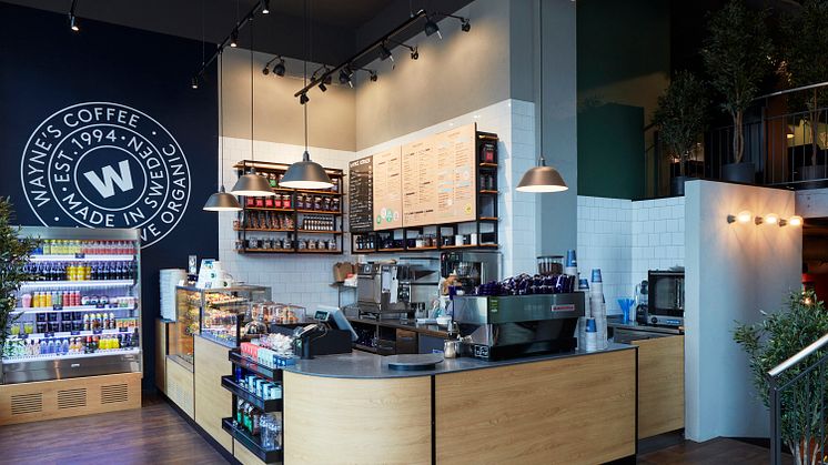 Wayne’s Coffee slår upp dörrarna för KRAV-märkt fika i nya Mölndal Galleria