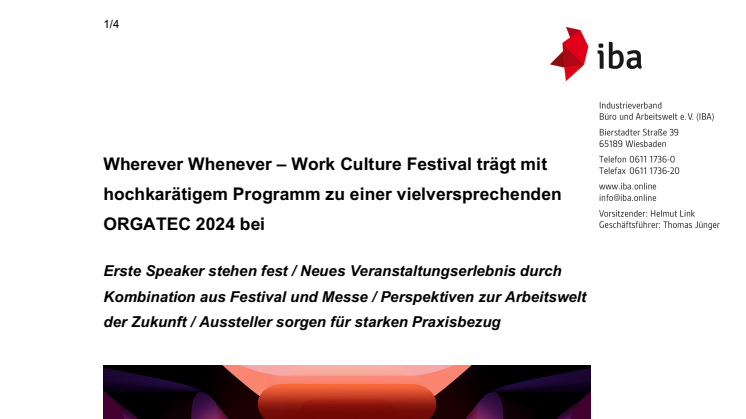 Pressemitteilung: Wherever Whenever – Work Culture Festival | Line-up veröffentlicht