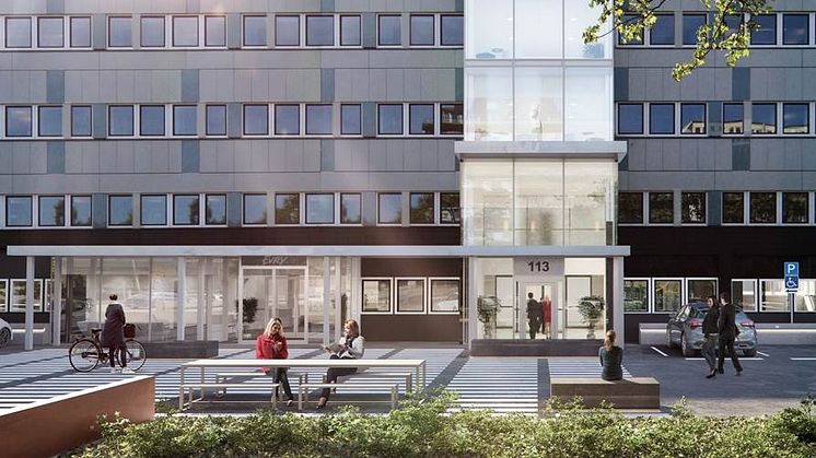 Azets Insight får nu ett nytt svenskt huvudkontor med adressen Ekensbergsvägen 113 i Solna Business Park. Bild: Fabege