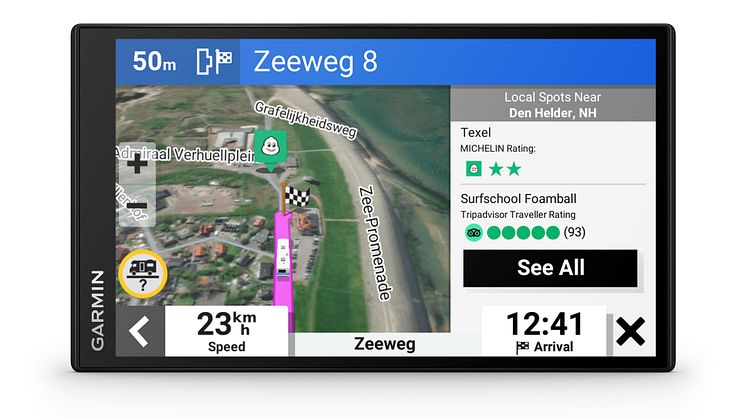 Nye GPS-navigatorer med dashcams fra Garmin