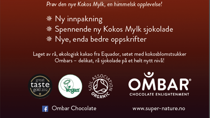 Ombar - Sjokoladen du kan spise med god samvittighet!