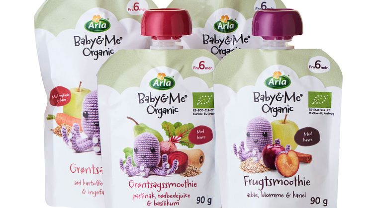 Ny økologisk grød og smoothies til de mindste