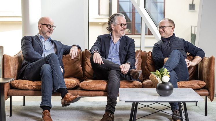 Peter Larsson, Thomas Bill Revland och Lars Sveder, medgrundare av Monterro