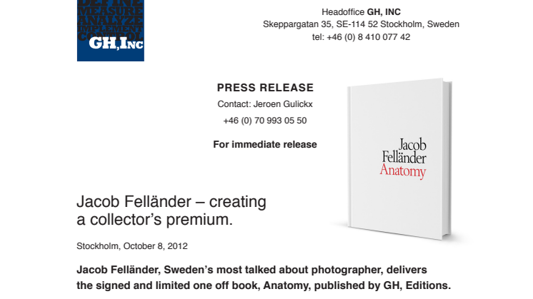 Jacob Felländer – creating a collector’s premium.