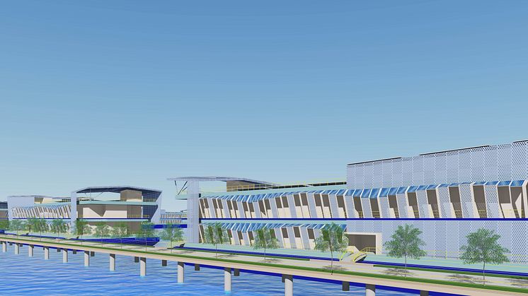 Das schwimmende Rechenzentrum von Keppel Data Centres in Singapur könnte seine Energieversorgung künftig mithilfe von Wasserstoff sicherstellen. (Foto: Keppel Data Centres)