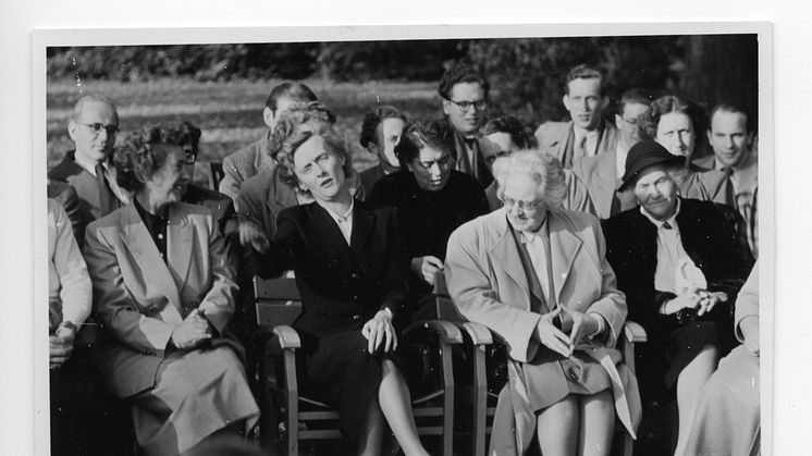 Astrid Lindgren och Louise Hartung i Berlin 1953