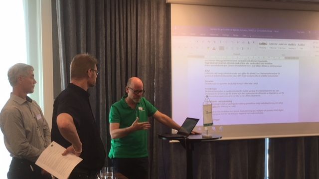 Samordningsansvariga presenterar resultat från expertgruppernas arbete på Radonföreningens erfarenhetsdag.