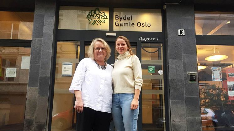 Fv: Avdelingsdirektør Trine Lise Granli og konsulent Stephanie Degenhardt (Foto Bydel Gamle Oslo)
