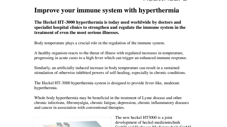 Improve your immune system with hyperthermia