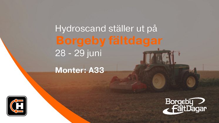 Hydroscand ställer ut på Boregby fältdagar 2023