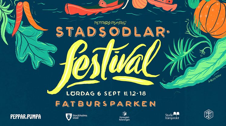 Stockholms första Stadsodlarfestival - affischen för den 6/9 2014