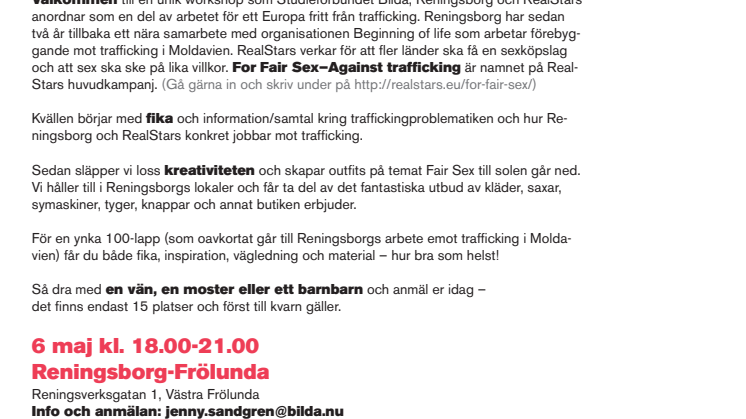 Kreativt skapande i kampen mot trafficking