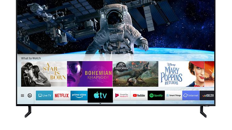 Samsung blir første TV-produsent til å lansere Apple TV-app og AirPlay 2 