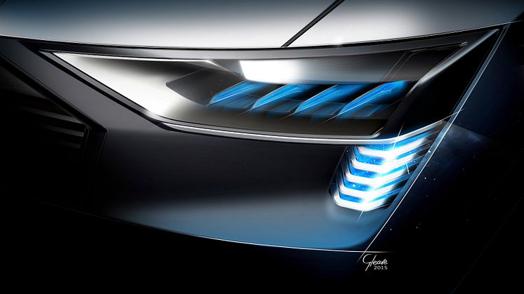 Audi e-tron quattro concept Headlight with e-tron light signature with new OLED technology
