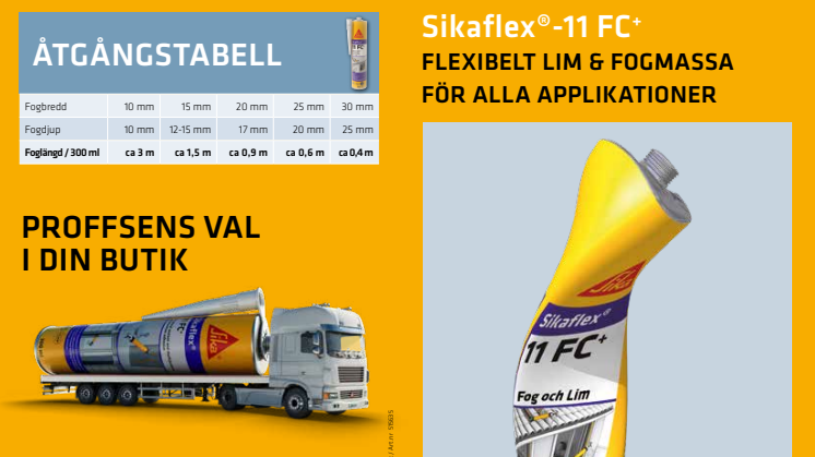 Sikaflex-11 FC+  - Flexibelt lim och fogmassa för alla applikationer