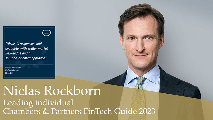 Niclas Rockborn – leading individual in Chambers 2023 FinTech guide