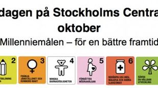 Besök Stockholms centralstation den 24 oktober: På årets FN-dag sätter vi fokus på millenniemålen