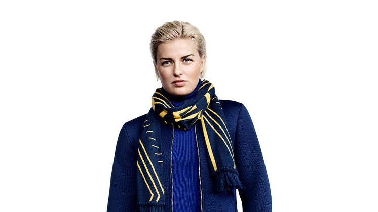 Viktoria Helgesson visar nya OS-kollektionen från H&M