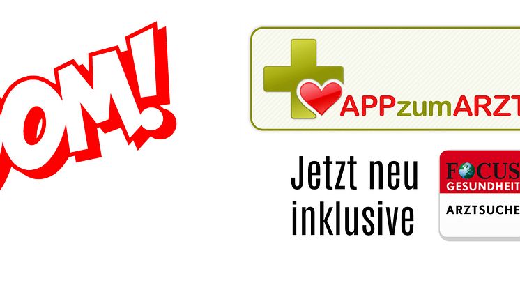 APPzumARZT jetzt mit integrierter FOCUS Arztsuche