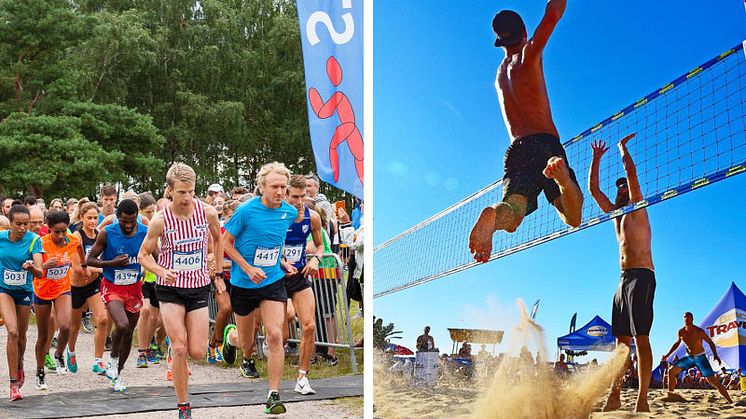 Prinsens minne och Summersmash är två av många idrottsevenemang i Halmstad i sommar.  Foto:  Prinsens Minne och Beachtravels 