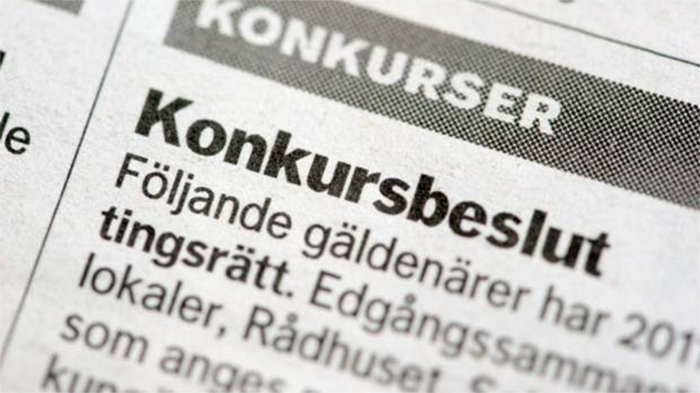 Konkurserna minskade under 2016 - lägsta siffran sedan 2008