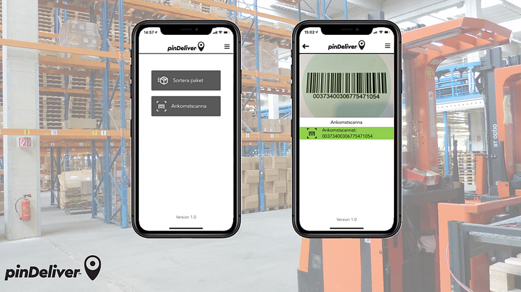 pinDeliver lanserar app för last mile terminaler